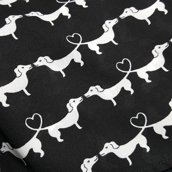 Modcloth | weiner dog sheer sleeveless top 2X plus - Picture 12 of 13